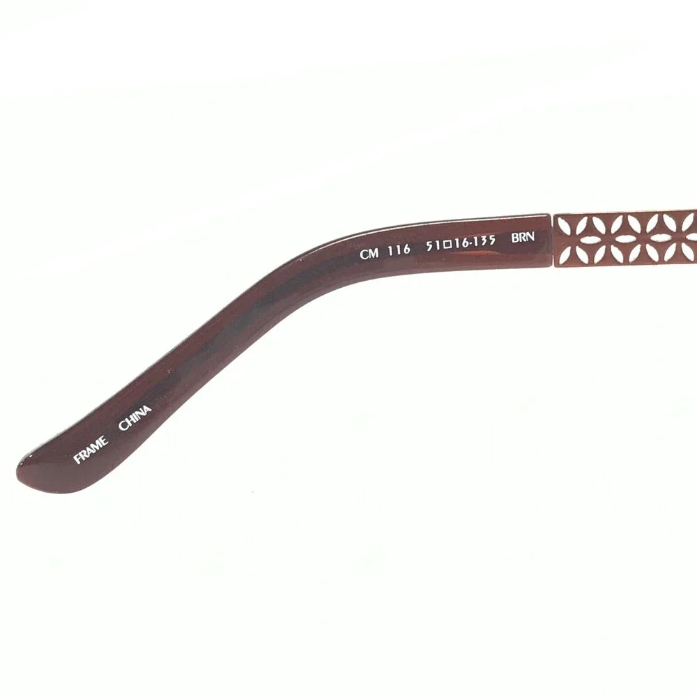 Catherine Malandrino Eyeglasses Frames CM 116 BRN Clear Brown Cat Eye 51-16-135